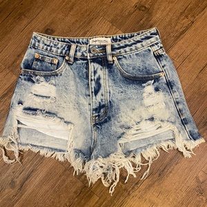 Impressions Distressed Denim Shorts
